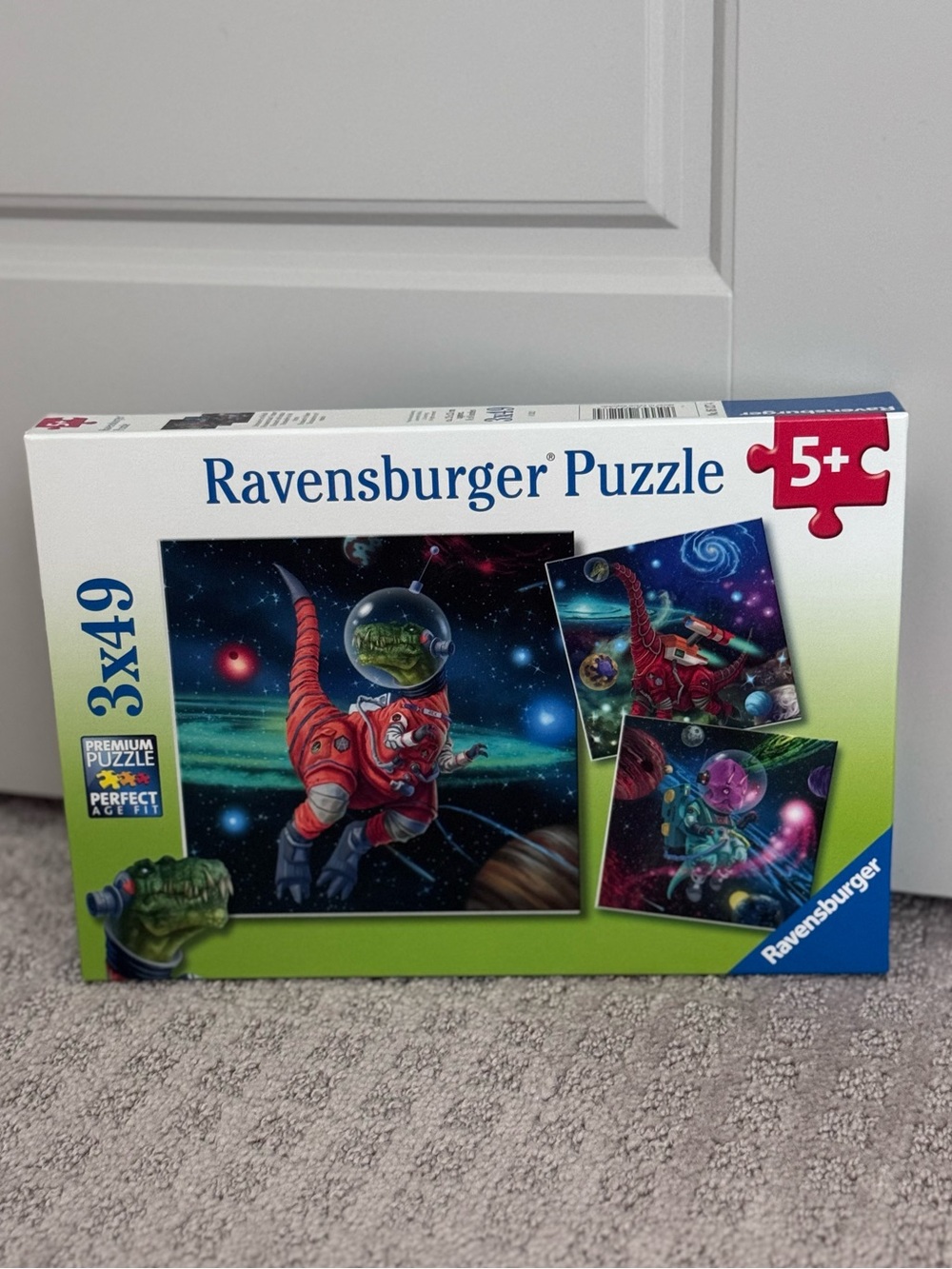 Ravensburger Space Dinosaur Puzzle Set 3x49 Piece Jigsaw Puzzles for Kids